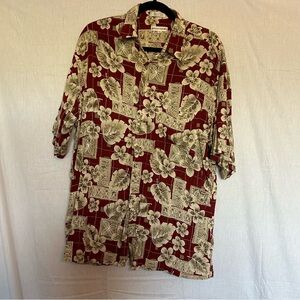 💙3 for $30💙 Pierre Cardin‎ Hawaiian button up shirt vacation resort casual